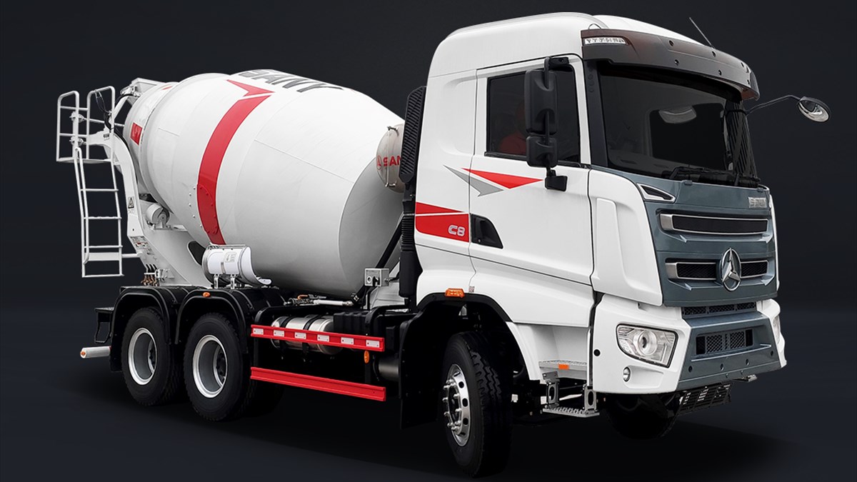 Six-wheel concrete mixer truck